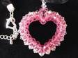 HEART NECKLACE with 150 Swarovski Stones,  Heart necklace....